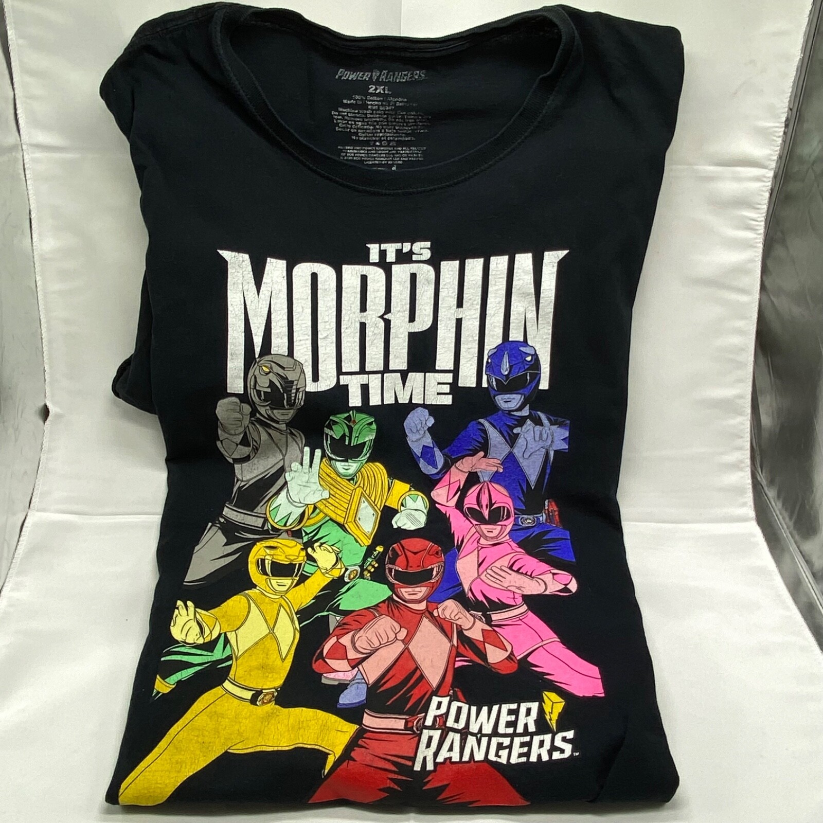 Mighty Morphin Power Rangers Graphic Print T shirt Size 2XL