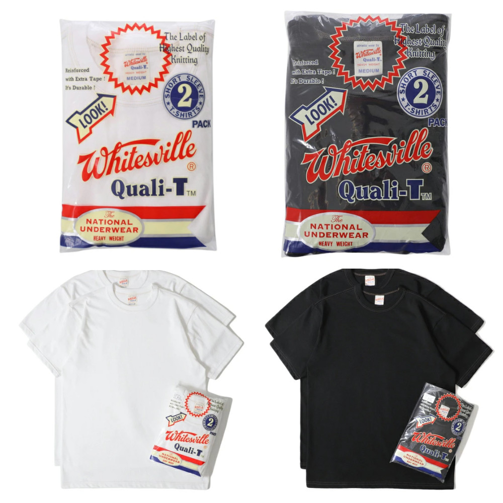 Whitesville 2 Pack T Shirt WV73544 Made in Japan Toyo Enterprise New Black White