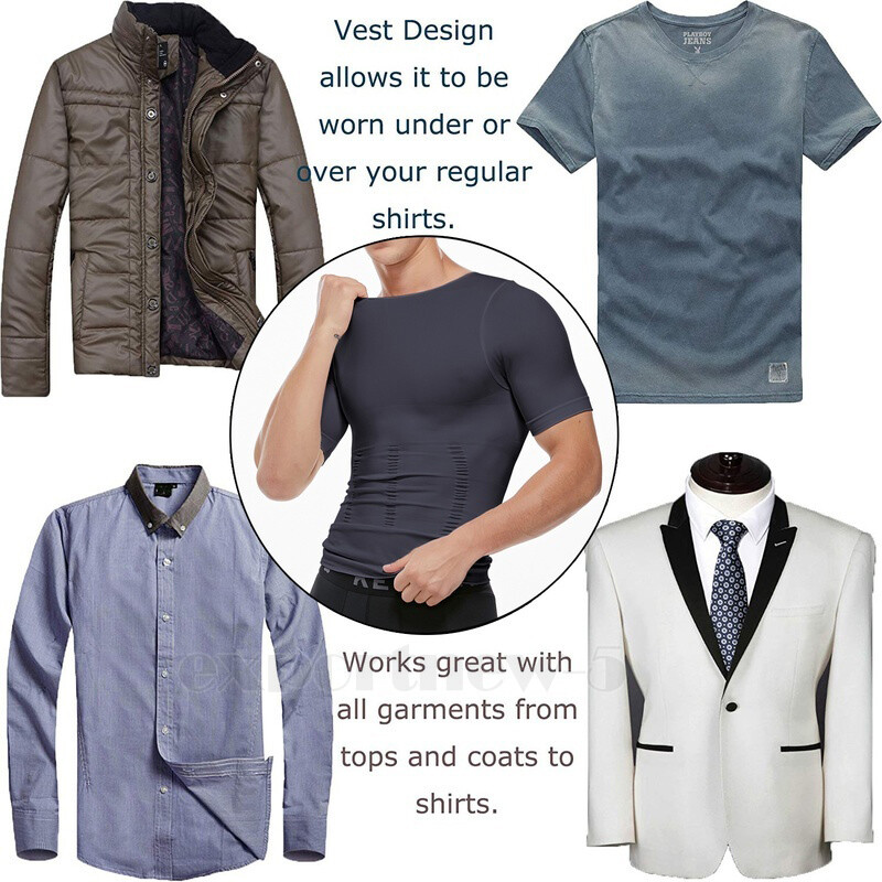 Fajas Para Hombres Faja Reductora De Hombre Men Tee Shaper Tummy Control T shirt