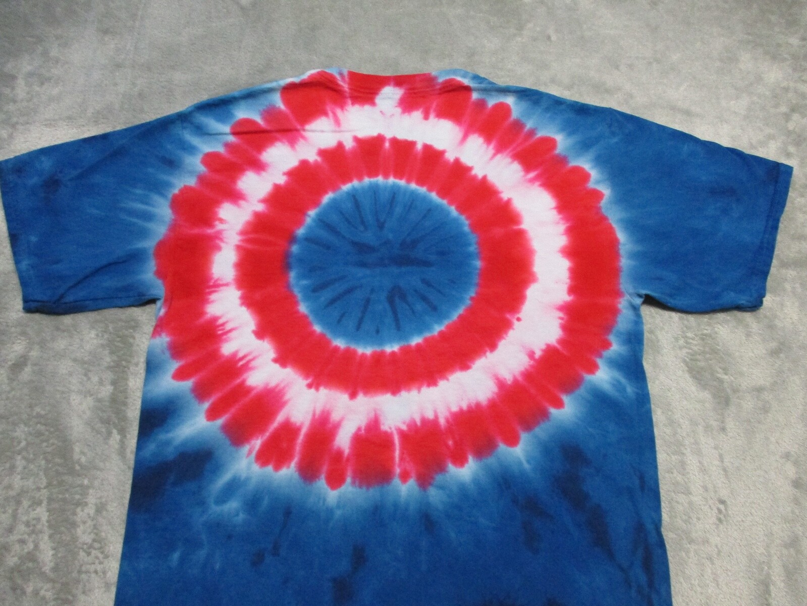 Vintage Marvel Captain America Shirt Mens Large Red Blue Super Hero Tie Dye AOP