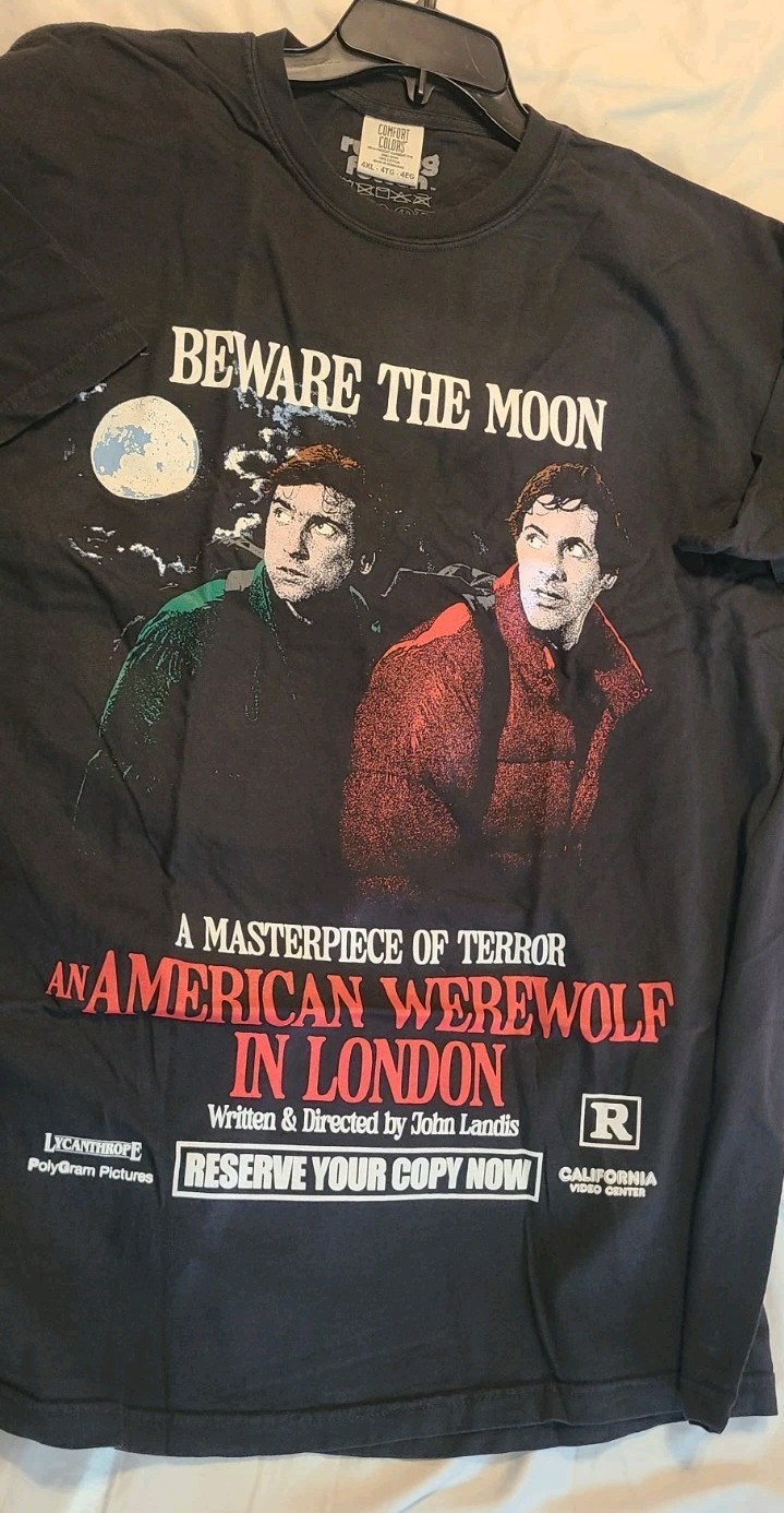 An American Werewolf In London Rucking Fotten Horror Retro T-Shirt Shirt 2XL