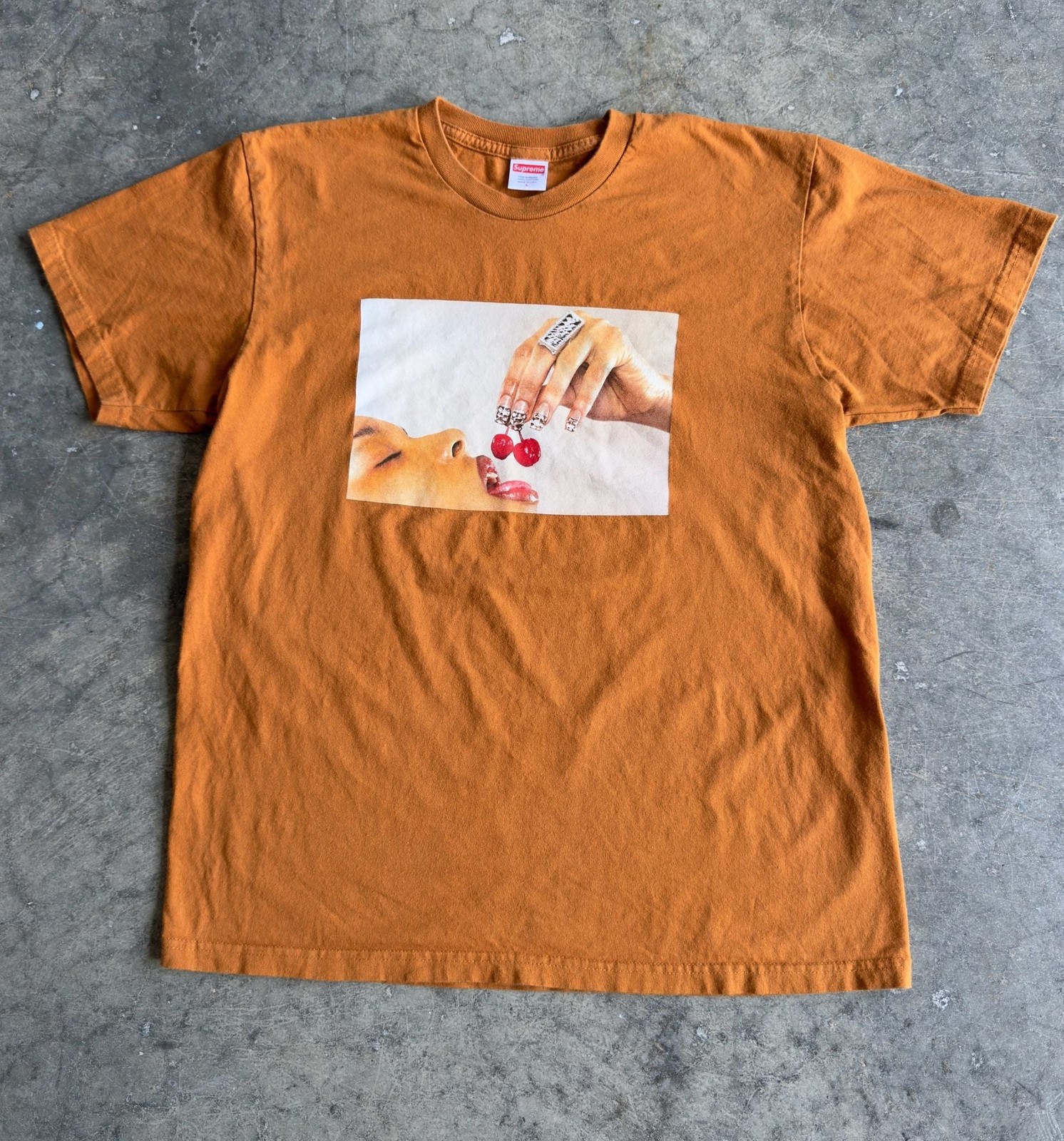 Supreme Cherries Burnt Orange Tee Shirt