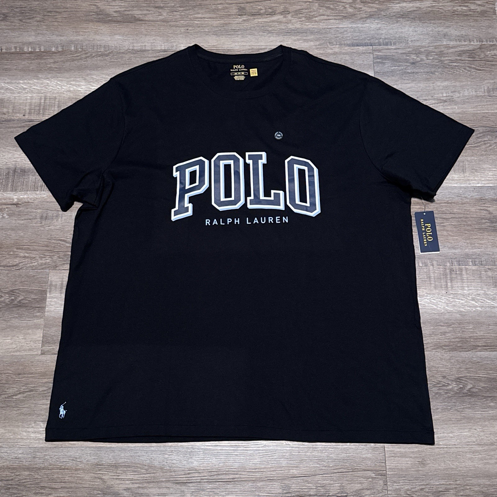 Polo Ralph Lauren Black Short Sleeve Tee Shirt Men’s Size 2XLT 2XL TALL NEW