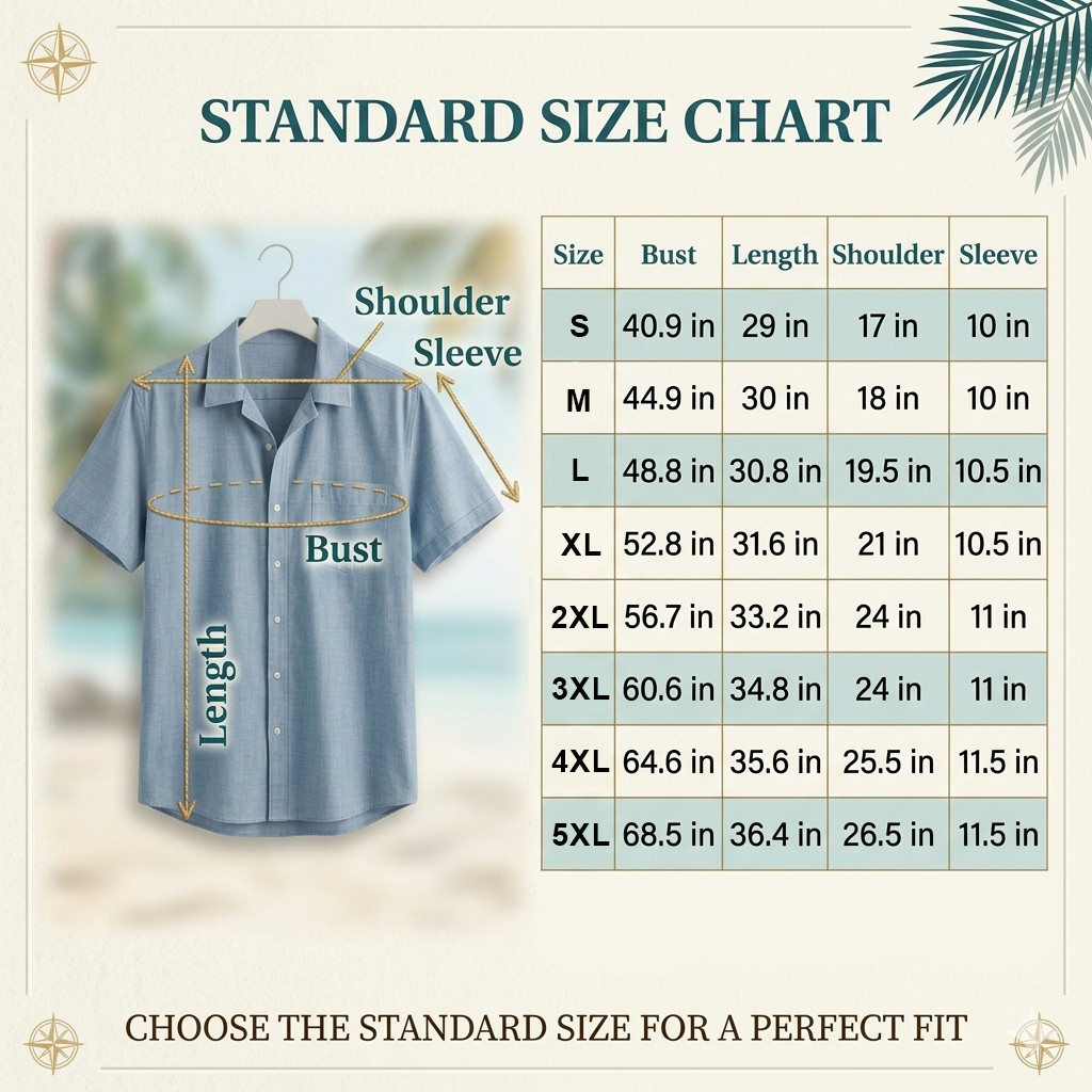 Hawaii Island Mens Ukulele Music Print Hawaiian Shirt Cotton Blend Pleated Top