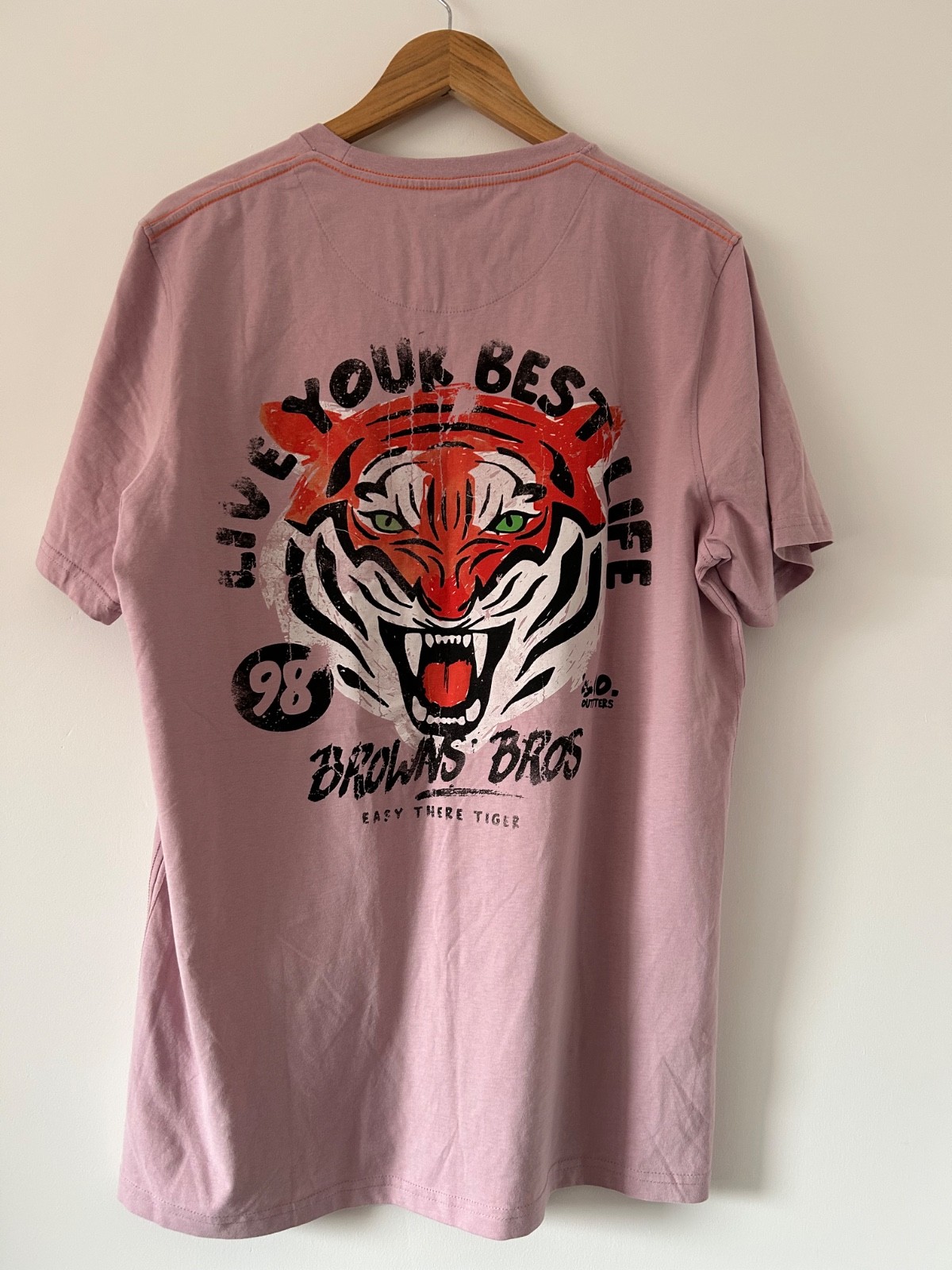 Joe Browns T Shirt NEW Large Pink Tiger Print Graphic Tee Casual Wear BNWT