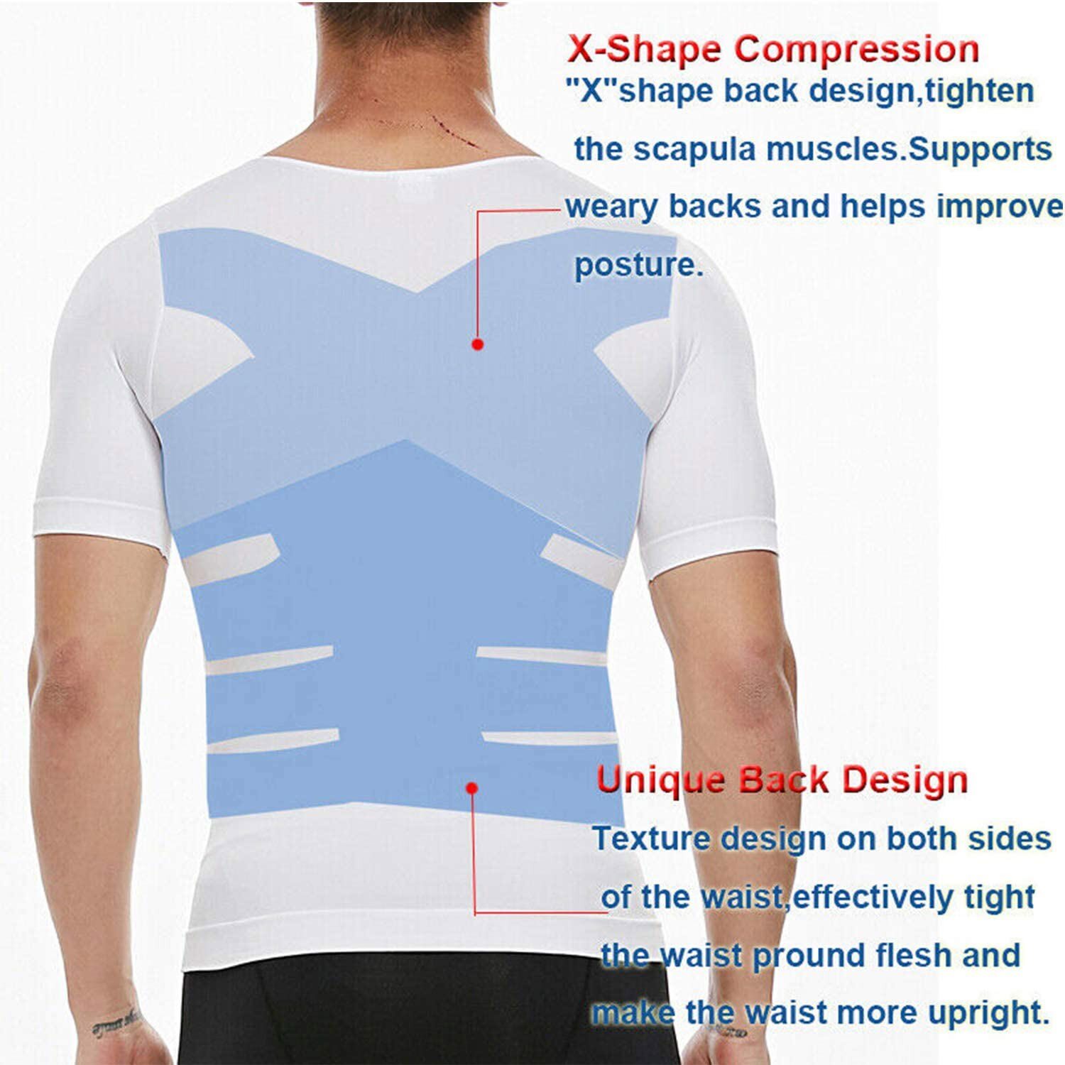 CGTFY Gynecomastia Compress Tank Top Men’s Slim Abs Body Shaper Athletic Vest US