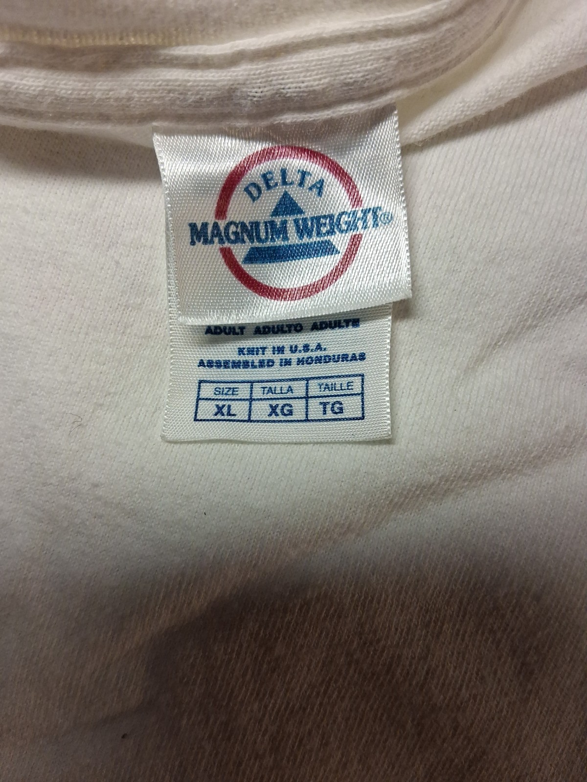 Delta Magnum Weight Funny Vintage 90s White Redneck Sportsman Shirt Size XL