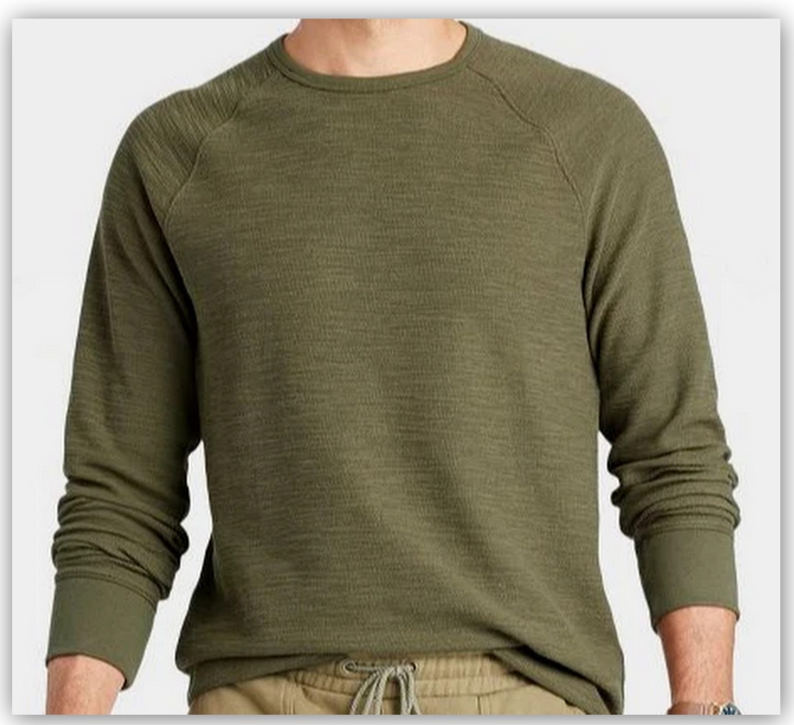 Men’s Long Sleeve TEXTURED PULLOVER Shirts Crewneck Goodfellow