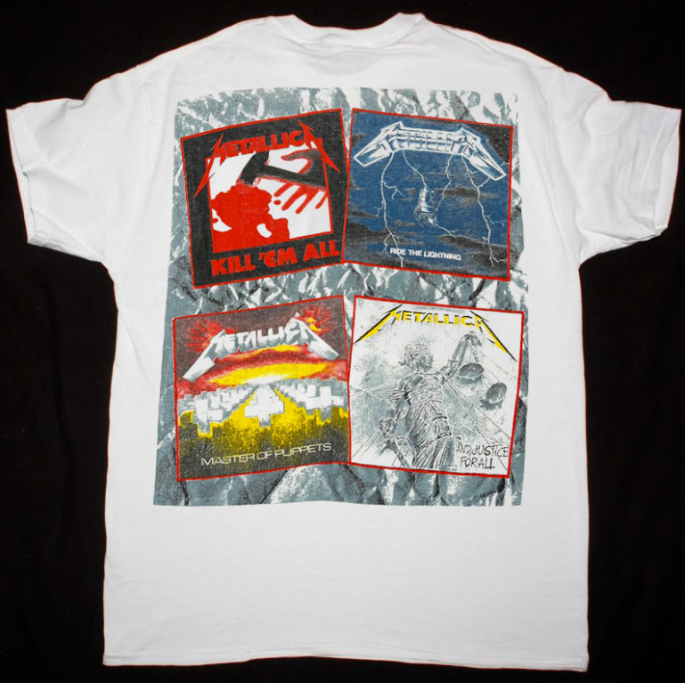 METALLICA BAND AND JUSTICE FOR ALL WHITE T-SHIRT1