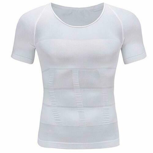 Men Slimming Body Shaper Posture Corrector Vest Abdomen Compression T-Shirt Tops