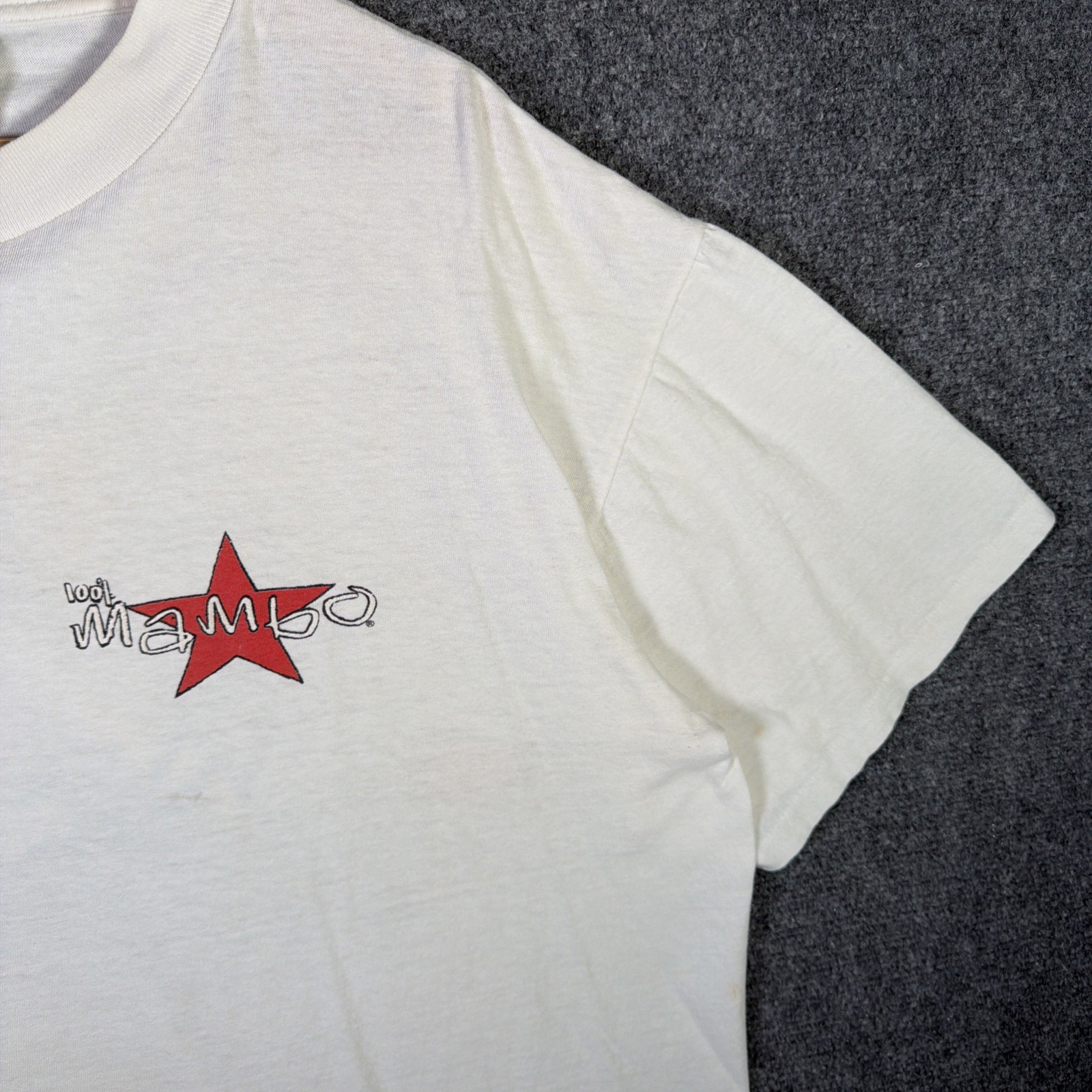 Vintage Mambo Shirt Mens XL White 90s Australia Violent Hens Band Tee Parody