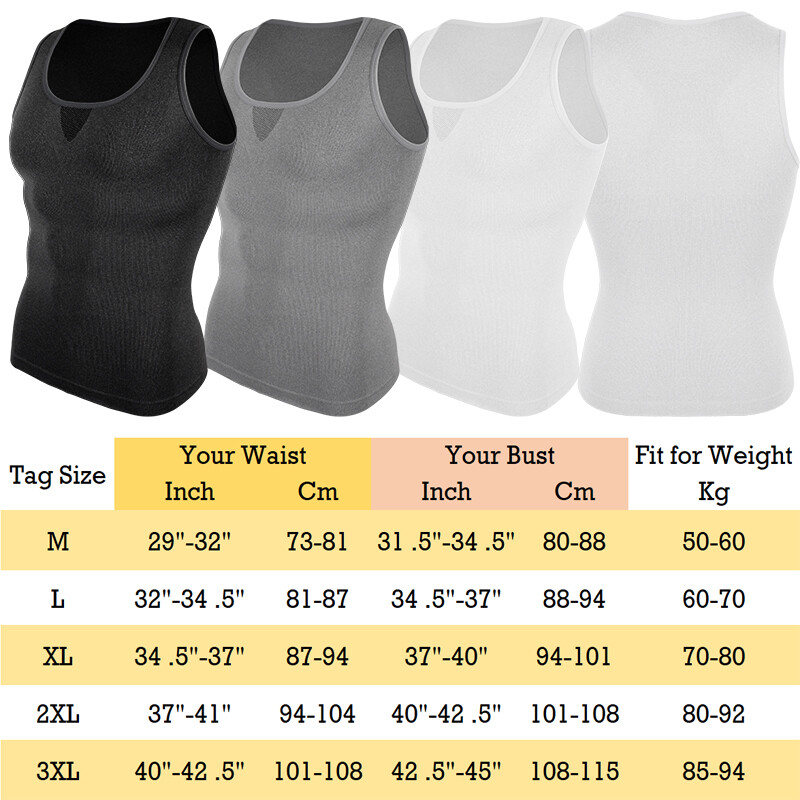 Men Gynecomastia Compress Tank Top Mens Slimming Body Shaper Vest Abs Undershirt