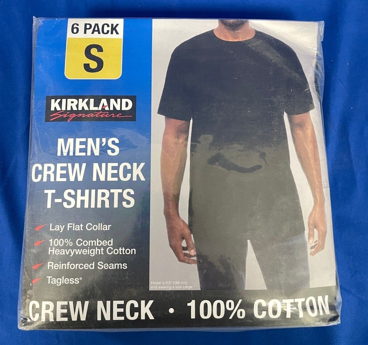Kirkland Signature Men’s Crew Neck 6-Pack T-Shirts – Choose Color & Size – NEW