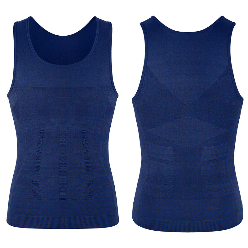 US Men Slimming Body Shaper Shirt Full Waist trainer Shapewear Corsets Gym Vest