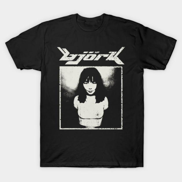 Distressed Bjork-a T-Shirt Retro 90s Alternative Rock Style Grunge Graphic Tee