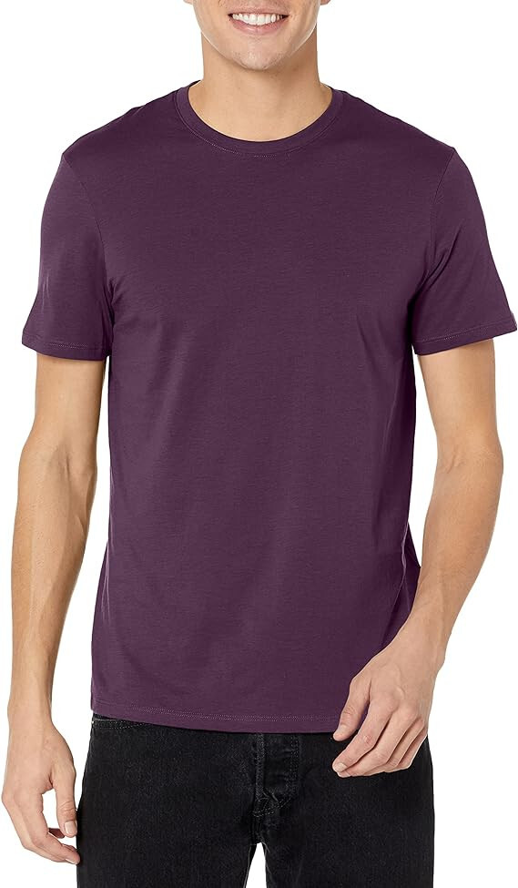 Armani Exchange Men Pima Cotton Crew Neck Shirt Eggplanet LARGE