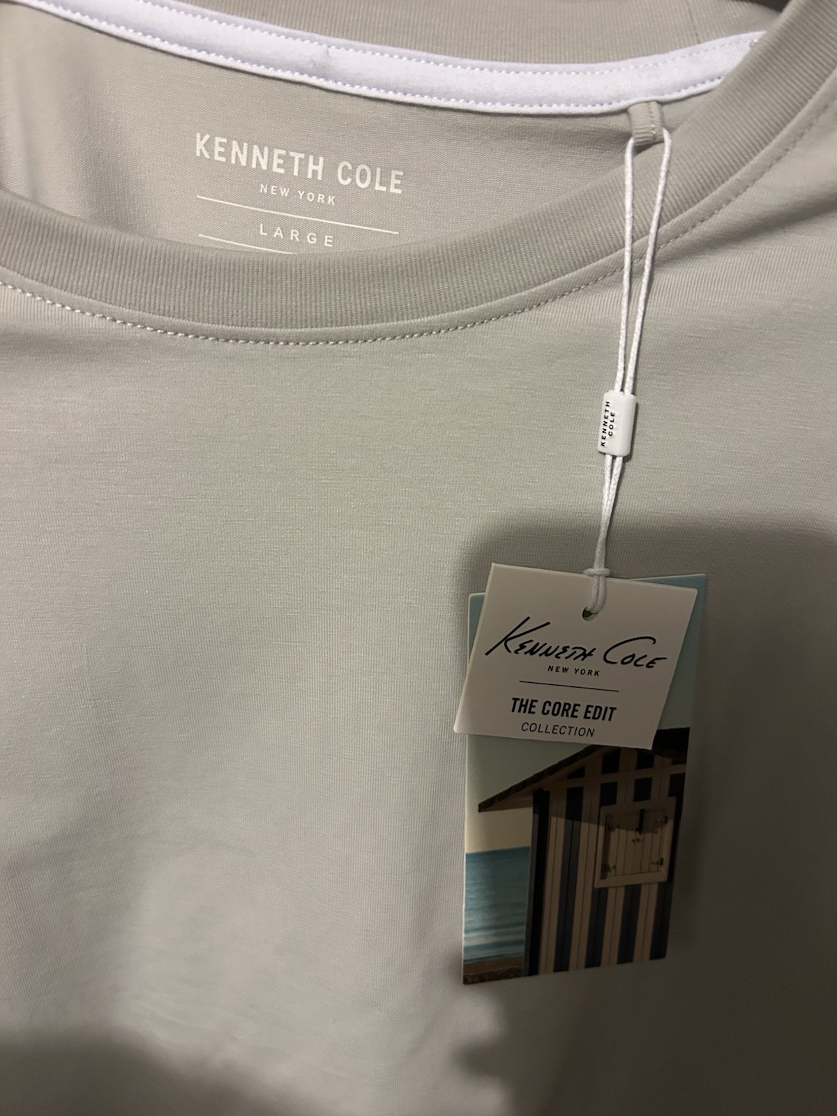 Kenneth Cole Light Gray The Core Edit Collection Men’s Crew Neck T-Shirt Size L