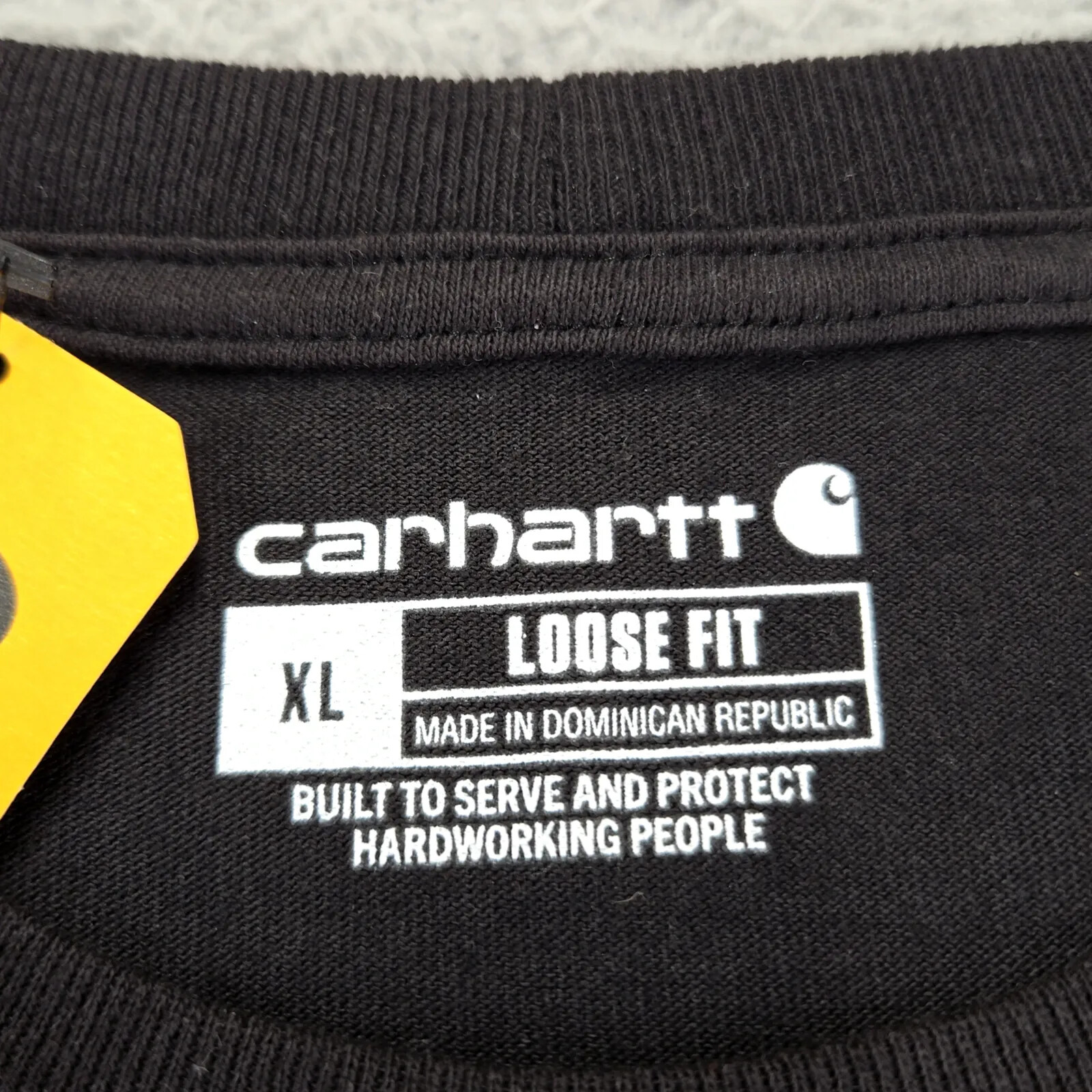 Carhartt Shirt Mens XL Black Faded Loose Fit Heavyweight Short Sleeve Crewneck