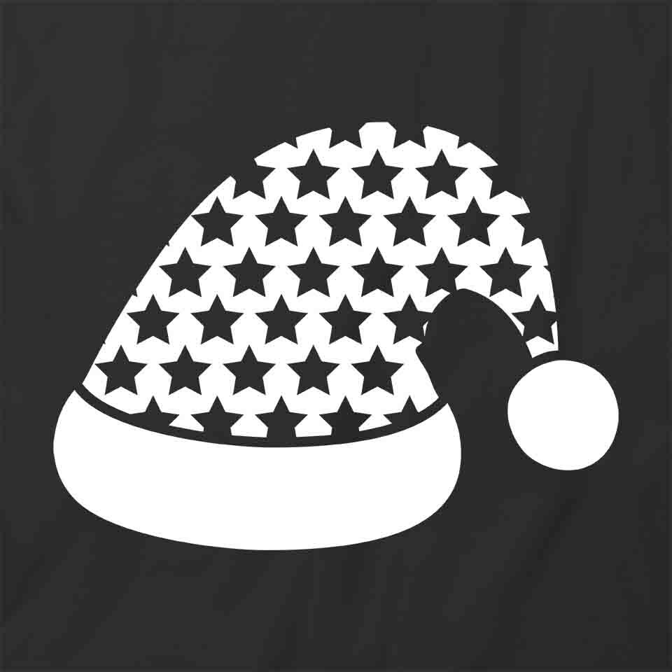 STAR CHRISTMAS HAT TShirt Tee Short-Sleeved Cotton HOLIDAY CLOTHING S1BSA314
