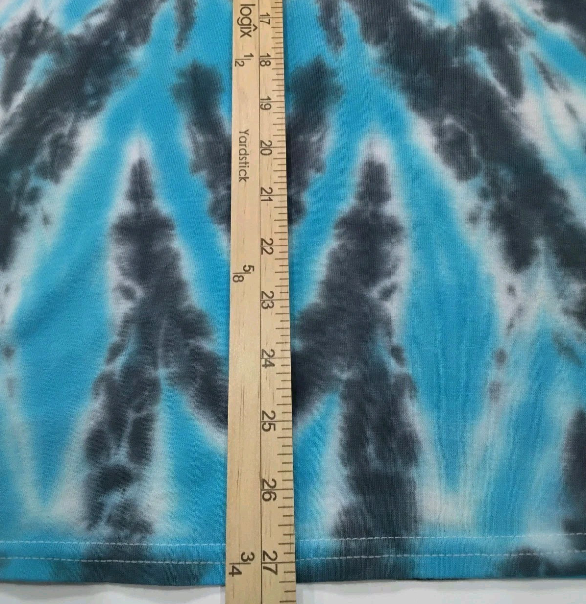 New Tie Dye Men’s T-Shirt Blue Gray Adult Medium Multicolor Summer Spider