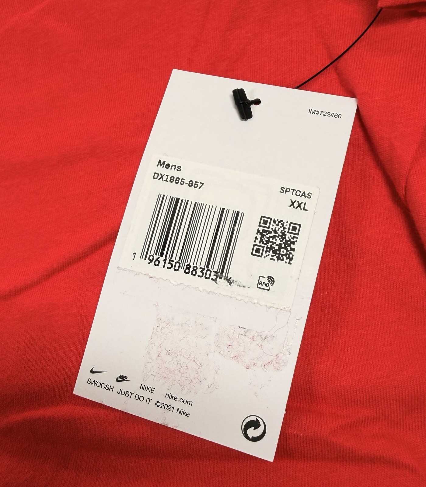 Nike Men’s Futura Icon Swoosh Logo Tee T Shirt RED Size XXL 2XL New FREE SHIP