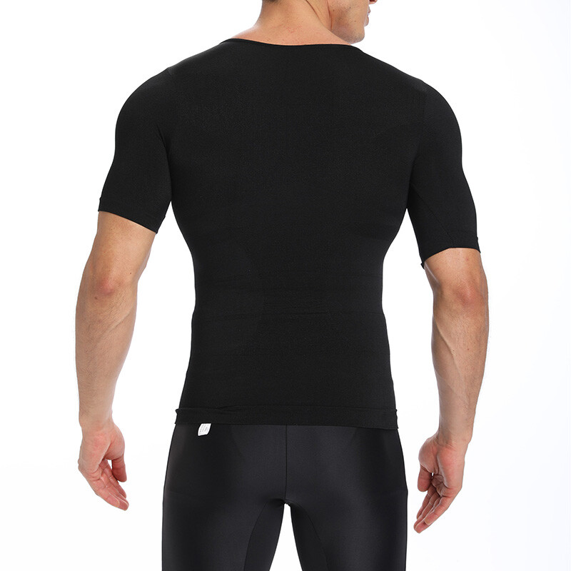 Men Compression Vest Girdle Tank Top Slimming T-Shirt Body Shaper Belly Chest