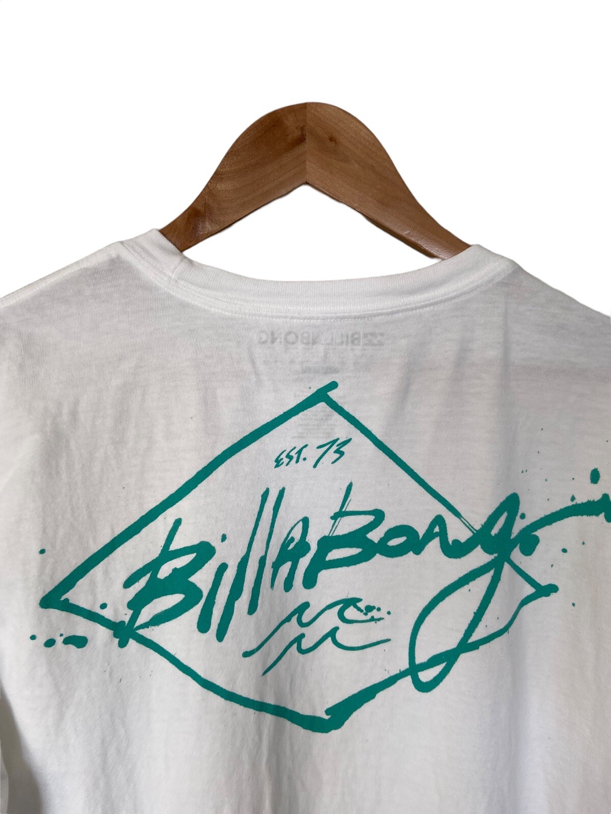 Billabong The Core Tee Shirt White 100% Cotton Mens Size L EUC