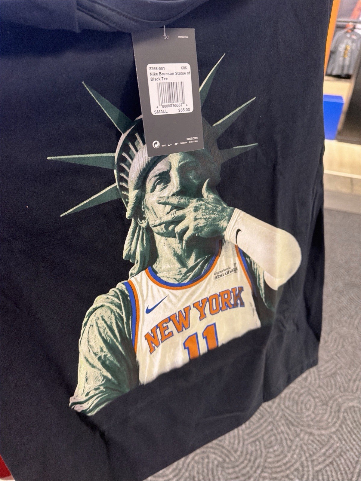 NEW Nike Men’s NYC Only Exclusive Statue of Liberty Knicks Brunson T-Shirt -2XL