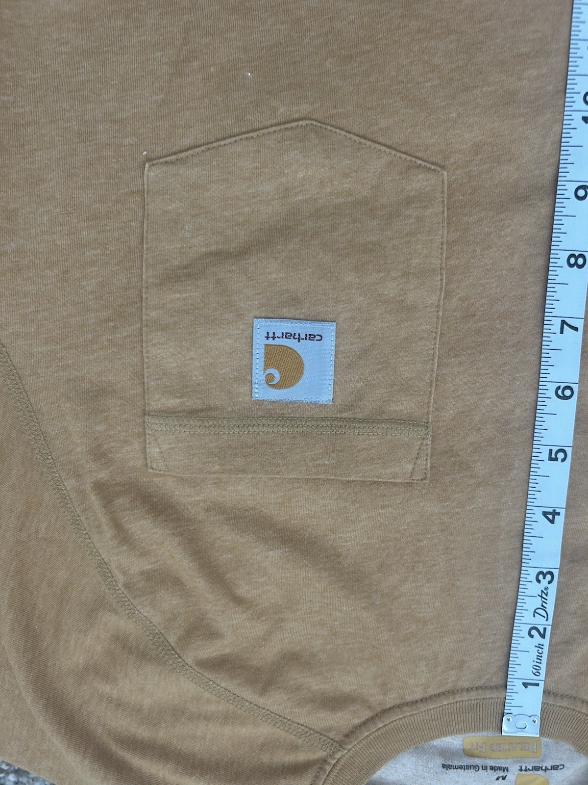 Carhartt Force Relaxed Fit Red Pocket Tee Crew Neck Short Sleeve Men’s S