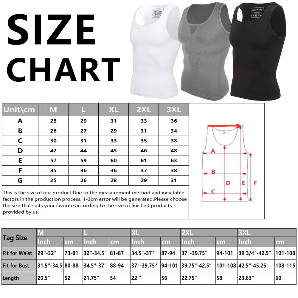 Mens Slim Shaper Body Vest Chest Belly Waist For Man Boobs Compression Tank Tops