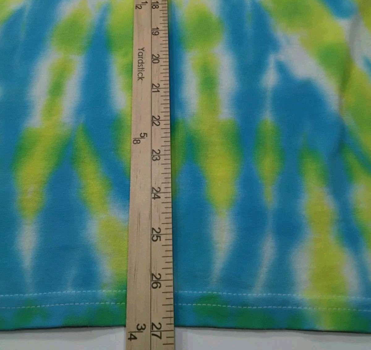 New Tie Dye Men’s T-Shirt Blue Green Adult Large Multicolor Summer Spider