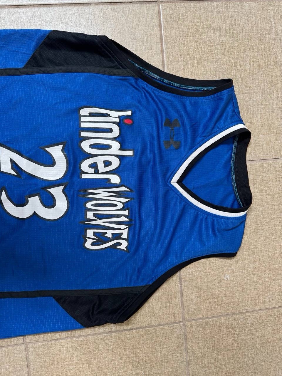 TinderWolves #23 Blue Basketball Jersey Parody Timberwolves Size M
