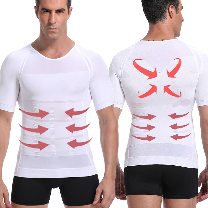 CGTFY Gynecomastia Compression Tank Top Men Classic Athletic Body Shaper Vest US