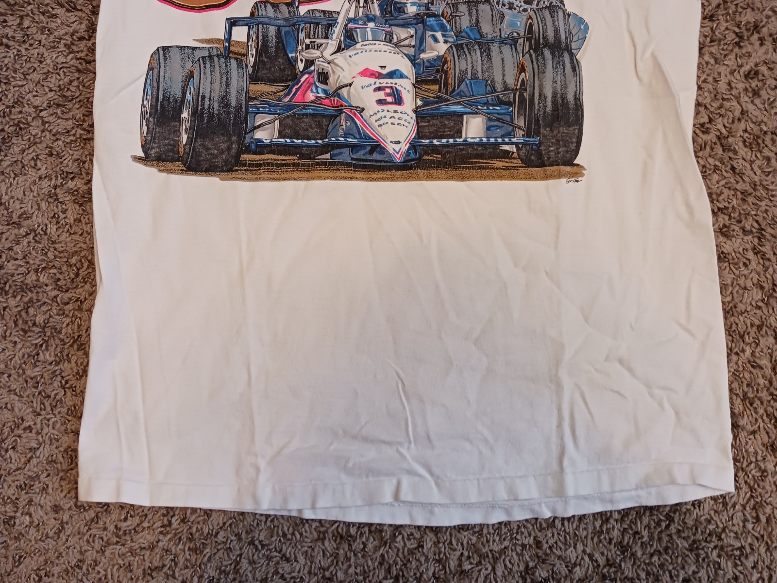 VINTAGE 1993 77th Indianapolis 500 T-Shirt Al Unser Jr Size L Delta USA Made