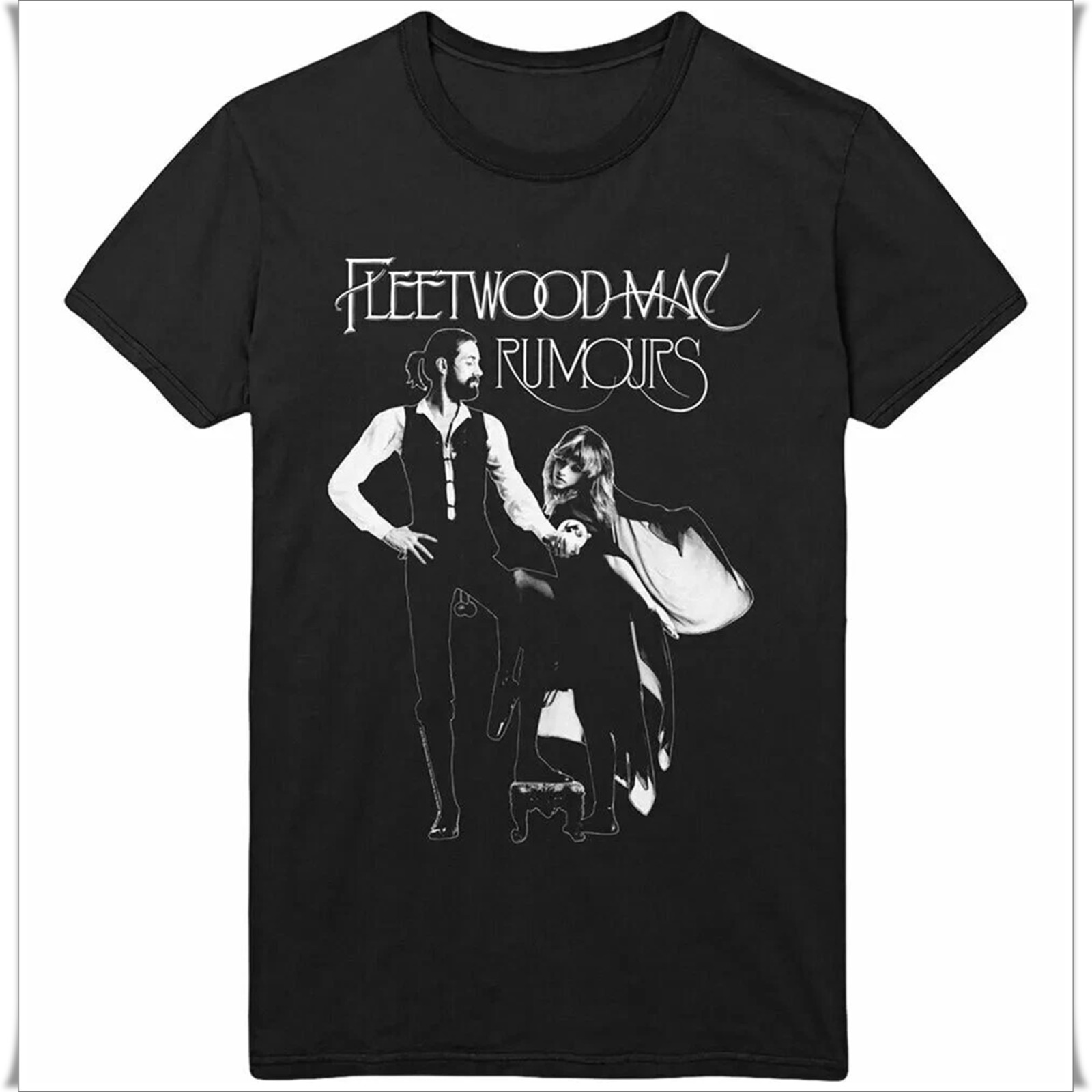 Fleetwood Mac T-shirt ‘Rumours’ Album T-shirt,Heavy Cotton T-shirt,Size S to 5XL