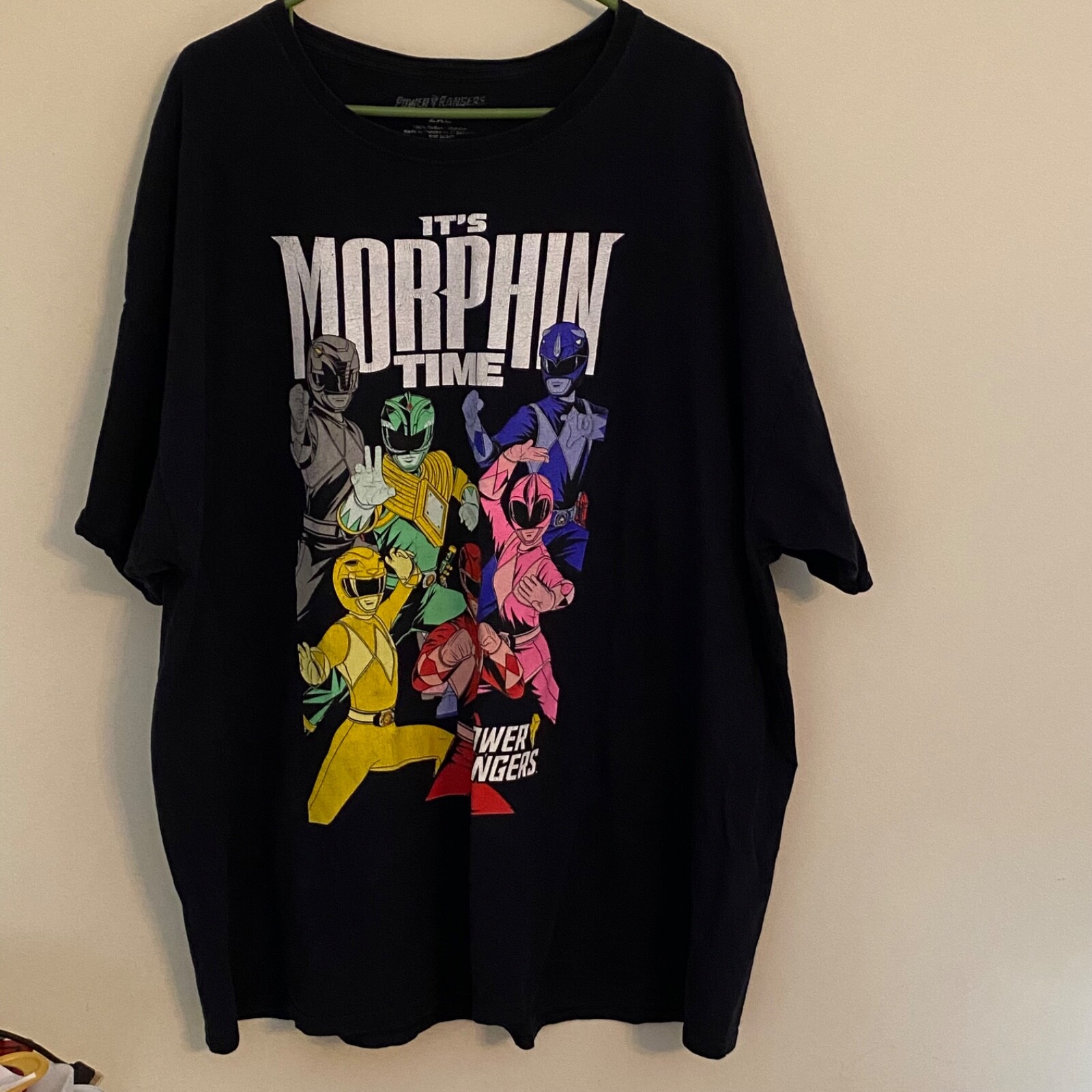Mighty Morphin Power Rangers Graphic Print T shirt Size 2XL