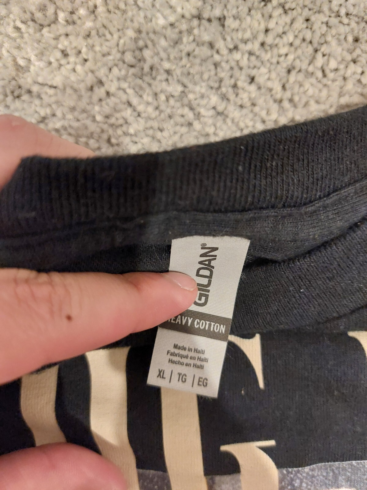 Various Black T-shirt with printing size L in one set