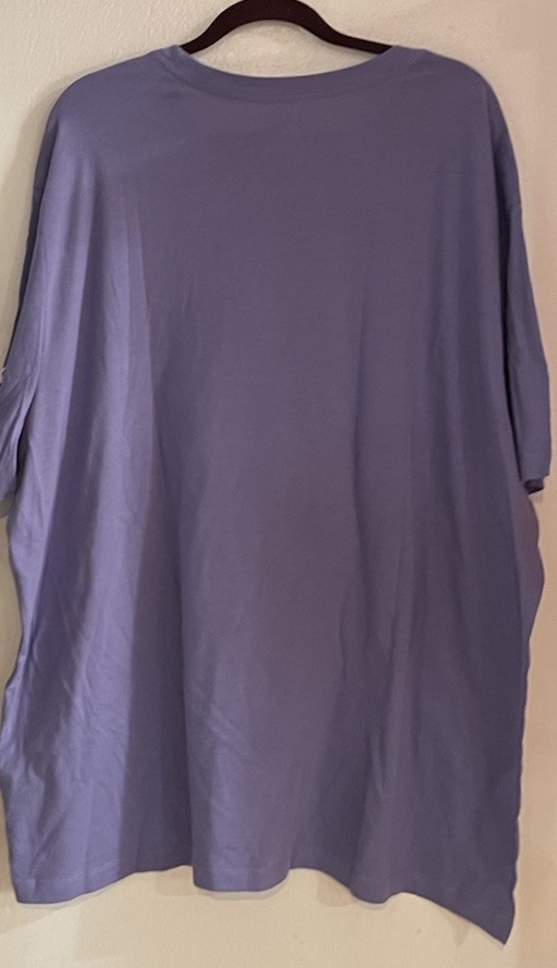 NWT MENS NIKE LAVENDER PURPLE T- SHIRT WITH MULTI COLOR SWOOSHES SIZE 4X