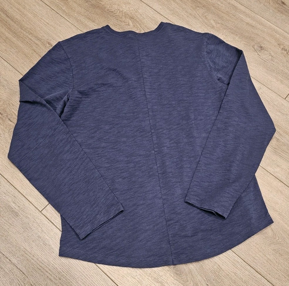Barefoot Dreams Henley Shirt w/placket Cotton Long Sleeve Sz L