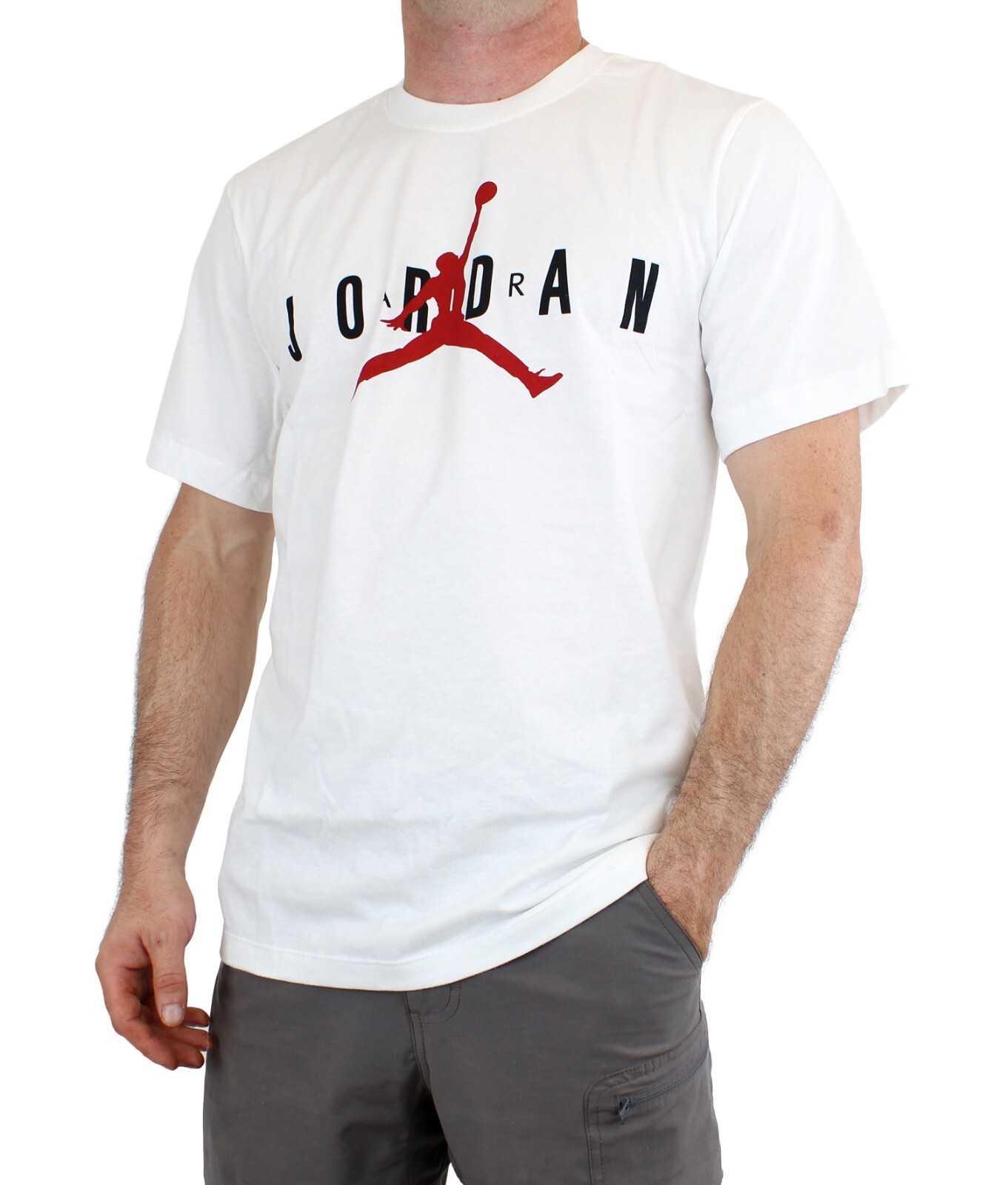 Nike Men’s Air Jordan T-Shirt CK4212, 100% Cotton Jordan Air Wordmark T-Shirt