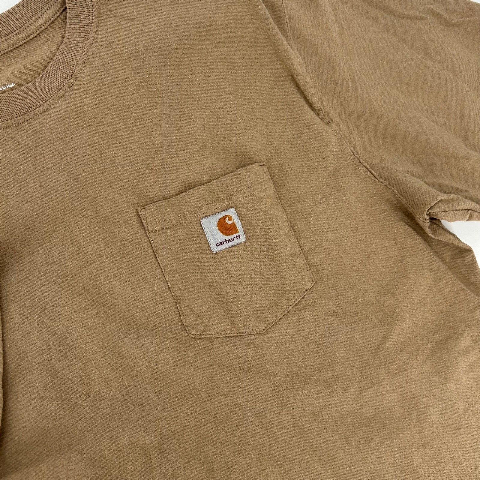 Carhartt K87 Workwear Pocket T-Shirt Mens XL Brown Original Fit Short Sleeve Tee