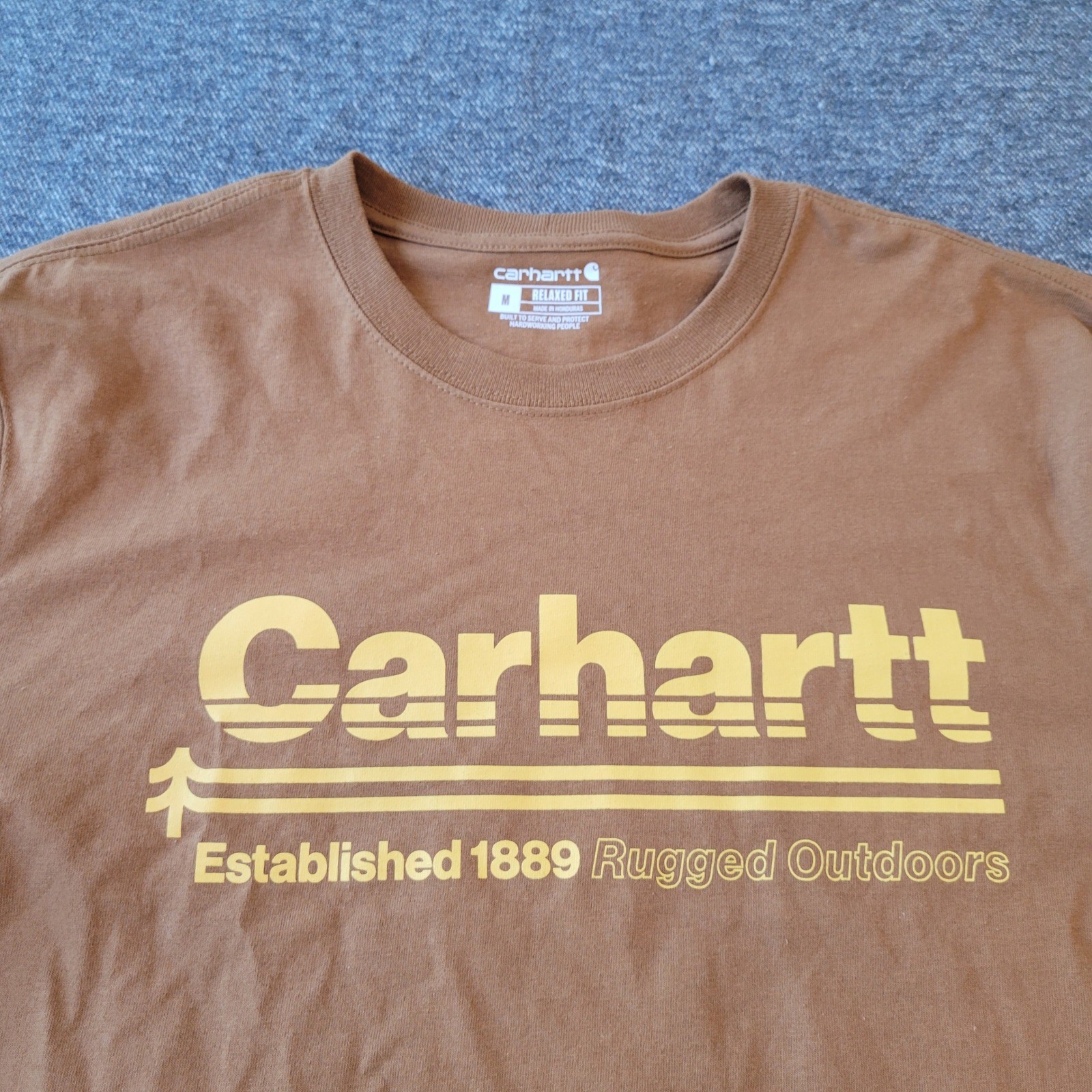 Carhartt Mens Relaxed Fit Graphic T-Shirt Brown TK5754-M Medium