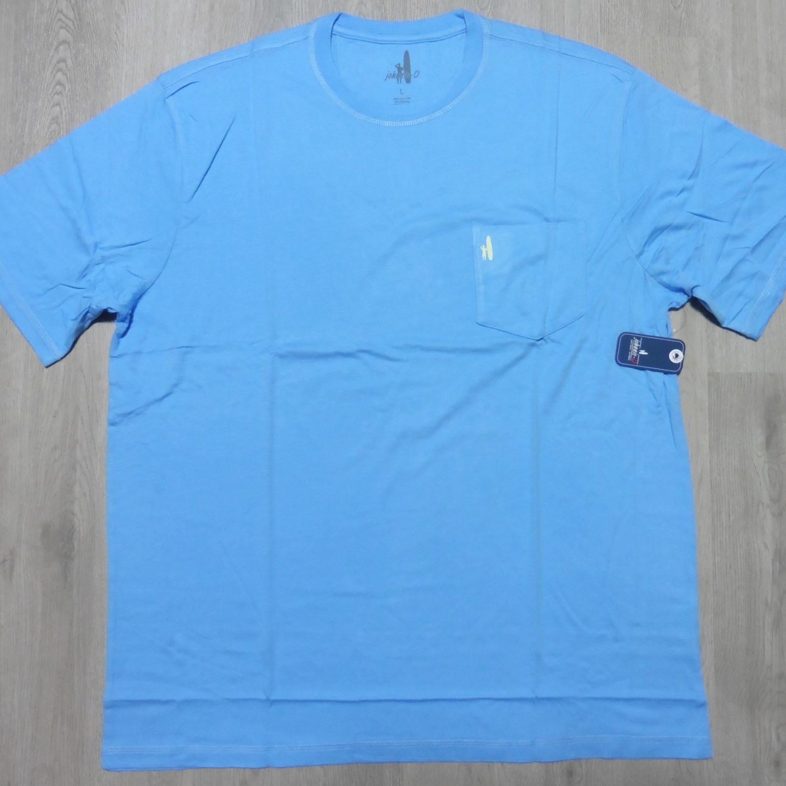 JOHNNIE O Mens S M L XL 2XL T SHIRT MALIBLU PALM PARADISE GOLF BLUE GOLF TEE