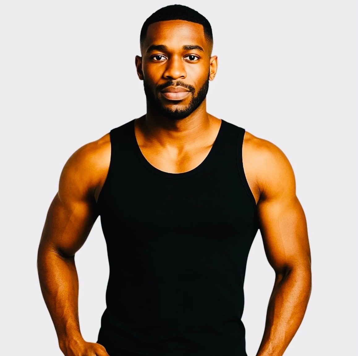 Insta Slim Men’s Slimming Compression Tank Top Shapewear Black White