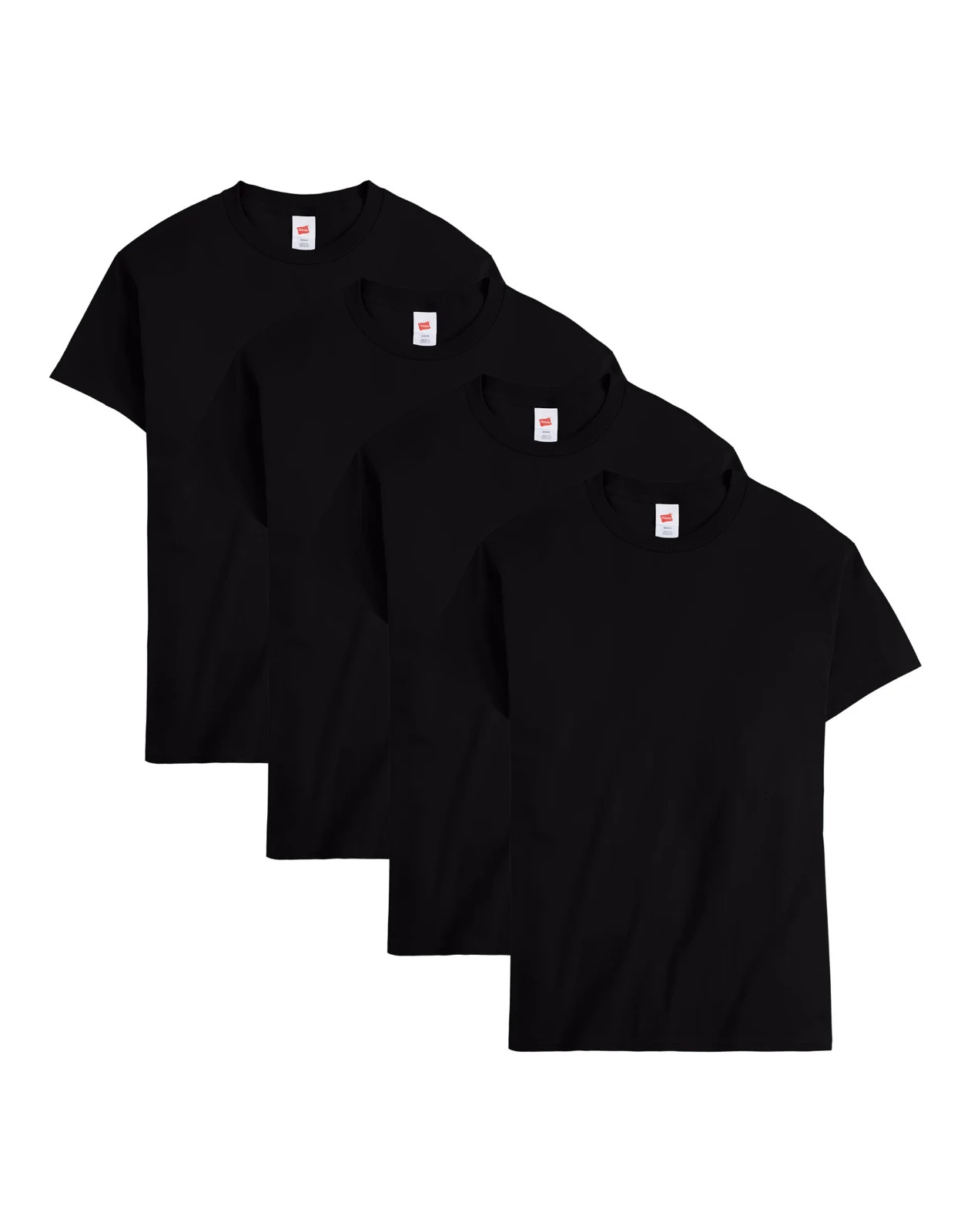 Hanes Men Crew neck T-Shirt 4-Pack ComfortSoft 100% Cotton Heavyweight Tee Plain