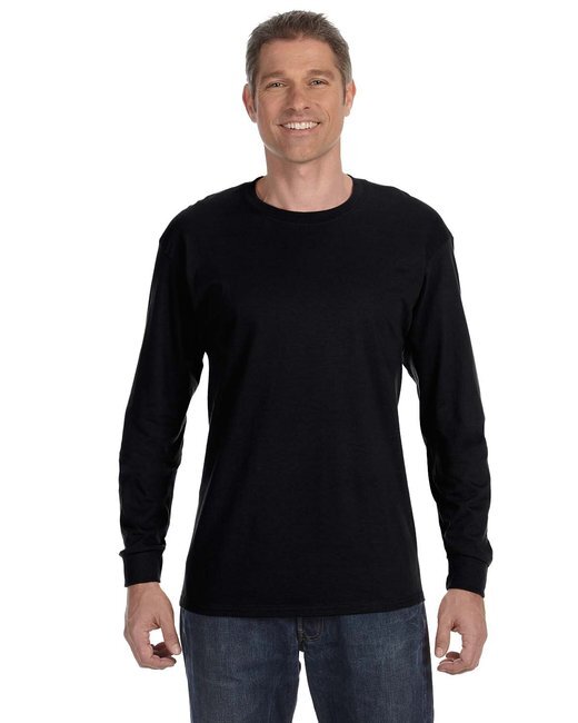 Gildan Cotton Long Sleeve T Shirt Mens Blank Casual Plain Tee Sport 5400