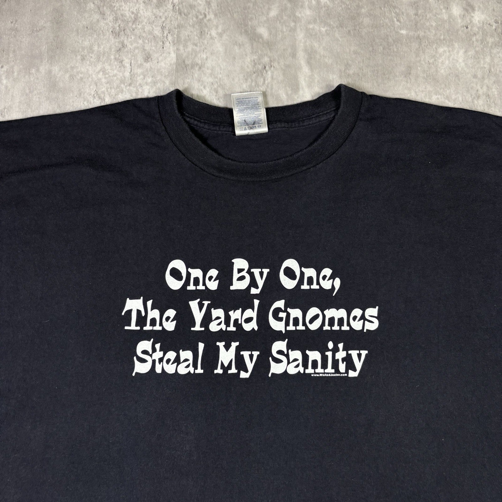 Vintage Garden Gnome Funny Quote T Shirt Black size 2XL Y2K Comedy Humor