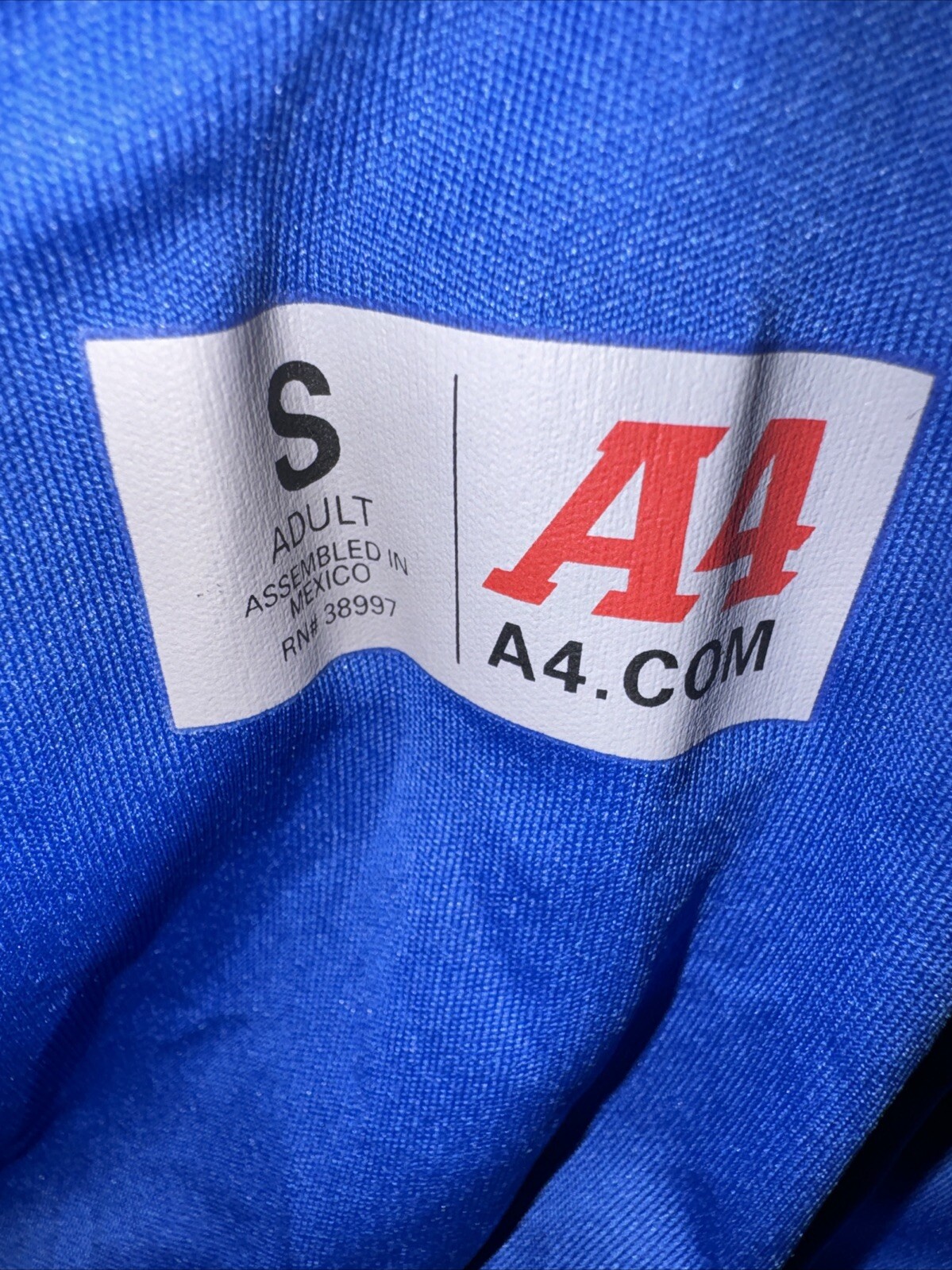 A4 N3142 Mens Short Sleeve DriFit Cooling Performance Shirt Small Royal Blue New
