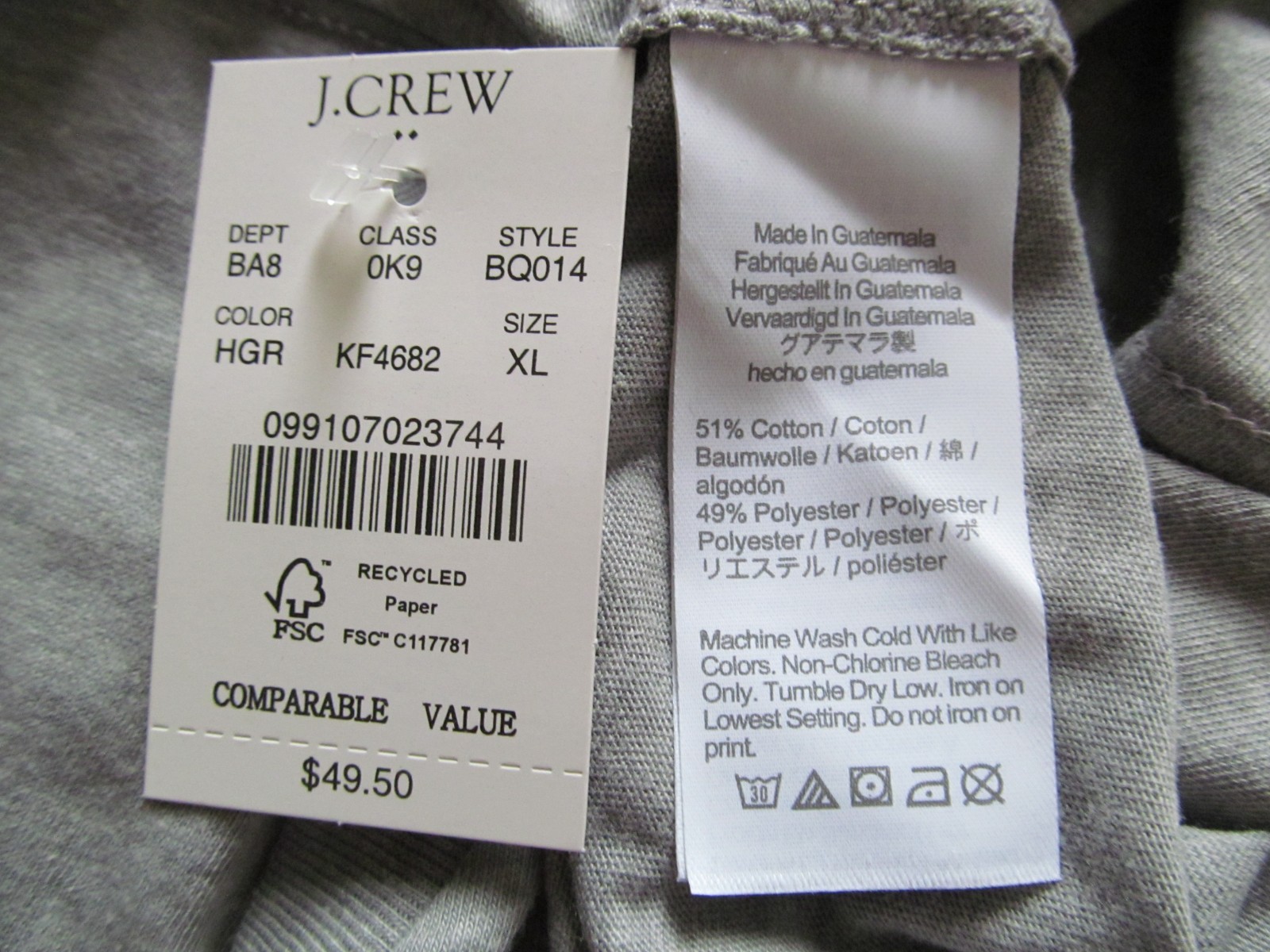 J Crew Oars American Flag Graphic Tee T Shirt Size XL Easy Care Lightweight