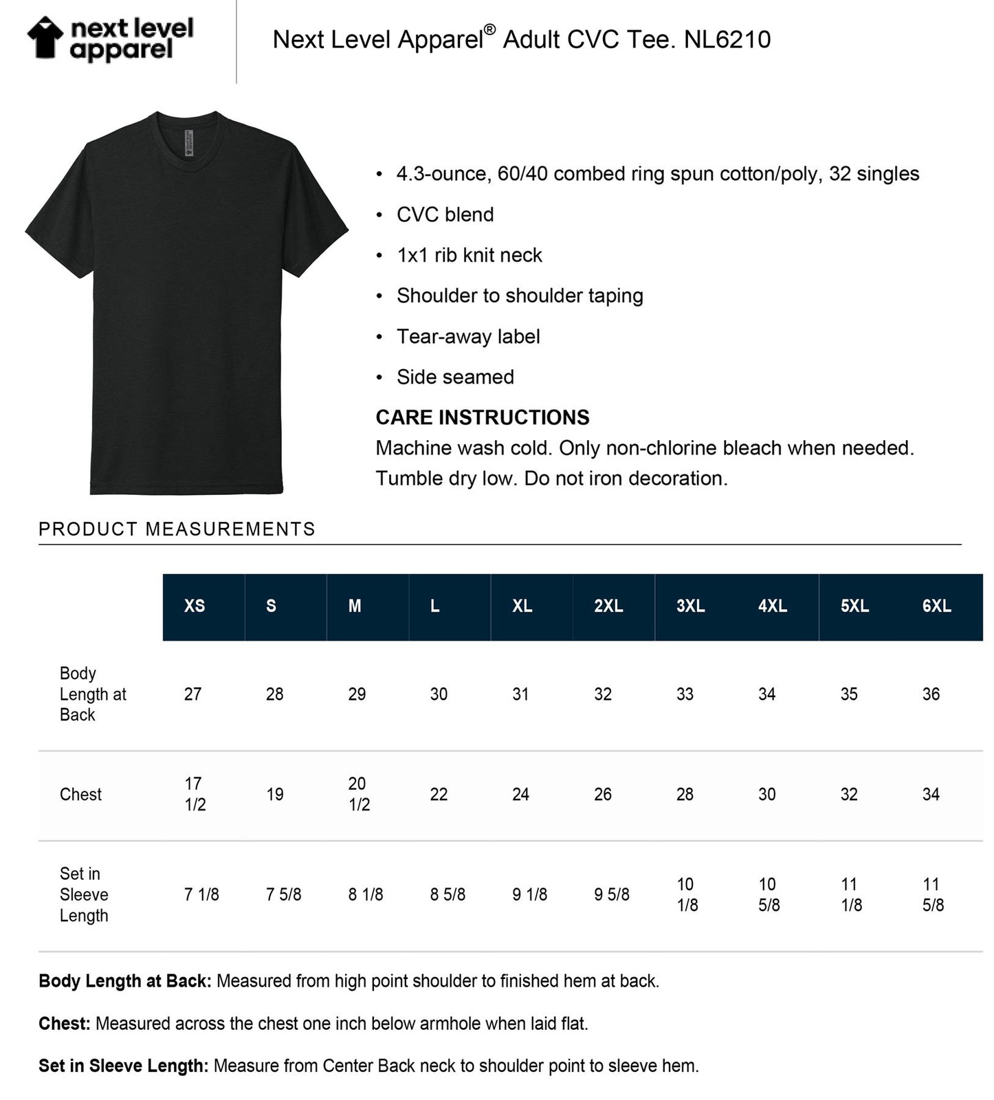 5 PACK OF NEXT LEVEL Plain Tshirt Mens Black T Shirt Blank T-Shirt N6210 XS-4XL